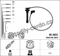 Sada kabelů pro zapalování NGK RC-HE57 - HONDA, ROVER