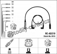 Sada kabelů pro zapalování NGK RC-AD219 - AUDI, VW