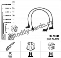 Sada kabelů pro zapalování NGK RC-AT404 - AUSTIN, MG, ROVER