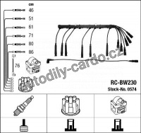 Sada kabelů pro zapalování NGK RC-BW230 - BMW