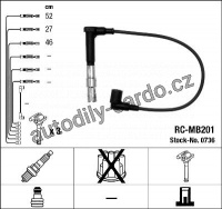 Sada kabelů pro zapalování NGK RC-MB201 - MERCEDES-BENZ