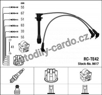 Sada kabelů pro zapalování NGK RC-TE42 - TOYOTA