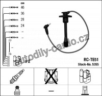Sada kabelů pro zapalování NGK RC-TE51 - TOYOTA