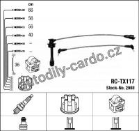Sada kabelů pro zapalování NGK RC-TX117 - TOYOTA