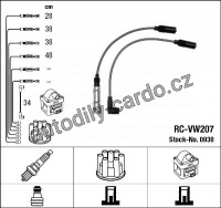 Sada kabelů pro zapalování NGK RC-VW207 - AUDI