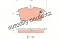 Sada brzdových destiček TRW GDB1628 - MERCEDES A,B