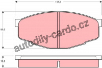 Sada brzdových destiček TRW GDB293 - TOYOTA CRESSIDA