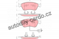 Sada brzdových destiček TRW GDB1598 - AUDI S8 QUATTRO