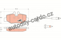 Sada brzdových destiček TRW GDB1601 - MERCEDES VITO