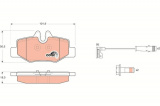 Sada brzdových destiček TRW GDB1601 - MERCEDES VITO