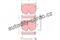 Sada brzdových destiček TRW GDB1599 - MERCEDES MB E