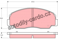 Sada brzdových destiček TRW GDB1134 - DAIHATSU FEROZA