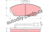 Sada brzdových destiček TRW GDB479 - HONDA, ROVER