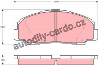 Sada brzdových destiček TRW GDB1135 - DAIHATSU ROCKY