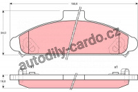 Sada brzdových destiček TRW GDB1136 - HYUNDAI S-COUPE