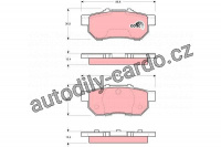 Sada brzdových destiček TRW GDB3113 - HONDA CIVIC