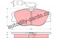 Sada brzdových destiček TRW GDB483 - ALFA ROMEO 164