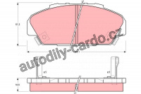 Sada brzdových destiček TRW GDB1137 - HONDA ACCORD