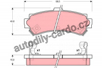 Sada brzdových destiček TRW GDB3115 - NISSAN ALMERA