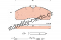 Sada brzdových destiček TRW GDB1694 -MERCEDES SPRINTER 616 CDI 01-