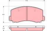 Sada brzdových destiček TRW GDB312 - MITSUBISHI TREDIA