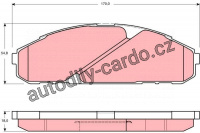 Sada brzdových destiček TRW GDB3394 - NISSAN PATROL