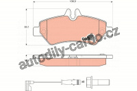Sada brzdových destiček TRW GDB1697 - MERCEDES SPRINTER 06-