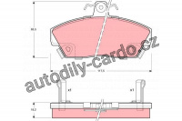Sada brzdových destiček TRW GDB497 - ROVER 200-400