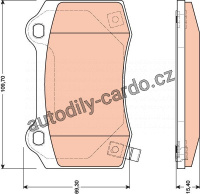 Sada brzdových destiček TRW GDB4171 - JEEP GRAND CHEROKEE 05-