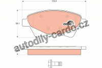 Sada brzdových destiček TRW GDB1597 - RENAULT MEGANE II