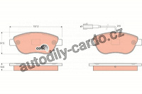 Sada brzdových destiček TRW GDB1655 - FIAT DOBLO, GRANDE PUNTO