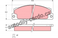 Sada brzdových destiček TRW GDB296 - FIAT, SEAT