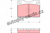 Sada brzdových destiček TRW GDB159 - PEUGEOT, RENAULT