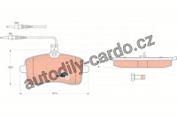 Sada brzdových destiček TRW GDB1594 - PEUGEOT 407