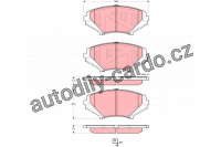 Sada brzdových destiček TRW GDB3356 - MAZDA RX8
