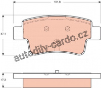 Sada brzdových destiček TRW GDB1656 - FIAT GRANDE PUNTO