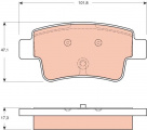 Sada brzdových destiček TRW GDB1656 - FIAT GRANDE PUNTO