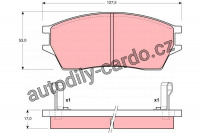 Sada brzdových destiček TRW GDB3128 - HONDA PRELUDE III