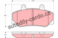 Sada brzdových destiček TRW GDB970 - VOLVO 740-960