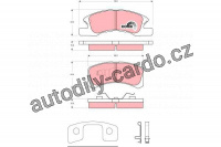 Sada brzdových destiček TRW GDB3358 - DAIHATSU CUORE