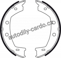 Sada brzdových čelistí, parkovací brzda TRW GS8751
