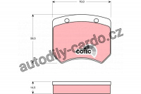 Sada brzdových destiček TRW GDB973 - AUSTIN MINI