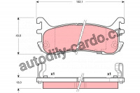 Sada brzdových destiček TRW GDB3129 - MAZDA MX-5 II