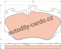 Sada brzdových destiček TRW GDB1660 - AUDI A8