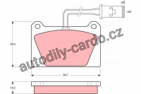 Sada brzdových destiček TRW GDB336 - AUSTIN (ROVER),  MG (ROVER)