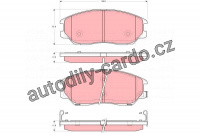 Sada brzdových destiček TRW GDB3360 - KIA OPIRUS
