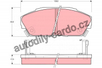 Sada brzdových destiček TRW GDB3034 - HONDA LEGEND