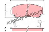 Sada brzdových destiček TRW GDB977 - MAZDA