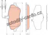 Sada brzdových destiček TRW GDB1663 - CITROEN C6