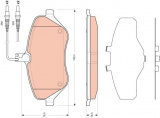 Sada brzdových destiček TRW GDB1663 - CITROEN C6